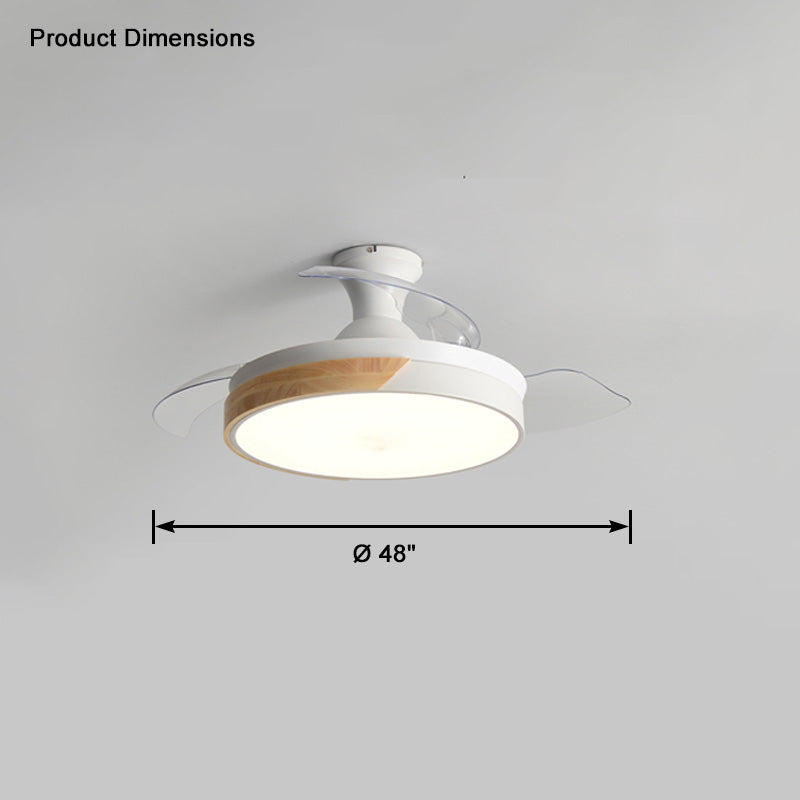 WOMO Ceiling Fans with Scandinavian Low Profile Light - WM5077