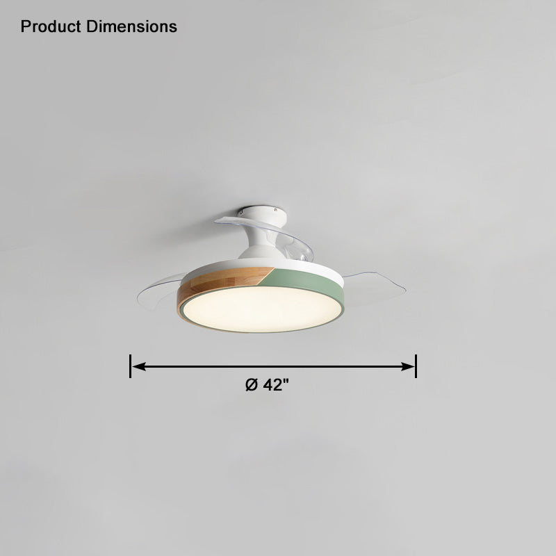 WOMO Ceiling Fans with Scandinavian Low Profile Light - WM5077