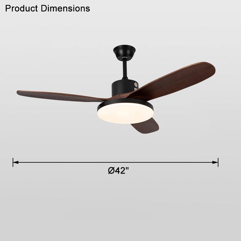 WOMO Ventiladores de techo con luz con 3 Aspas de Madera - WM5090