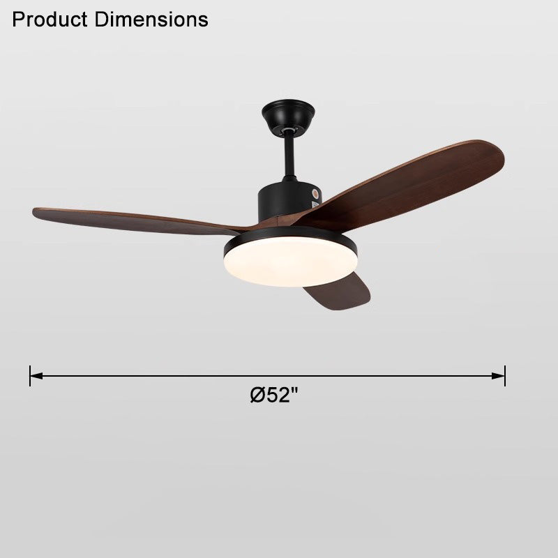 WOMO Ventiladores de techo con luz con 3 Aspas de Madera - WM5090