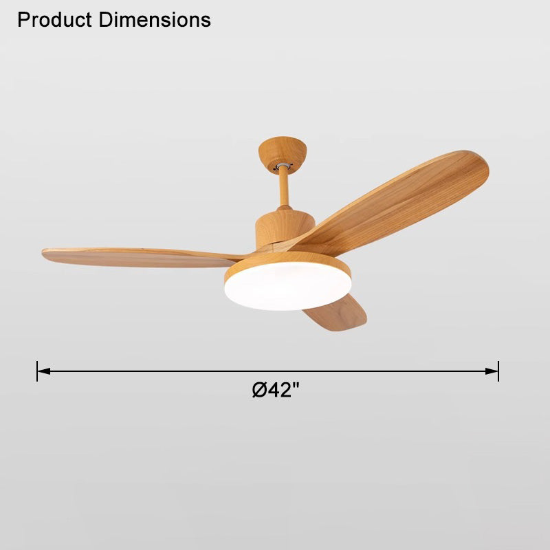 WOMO Ventiladores de techo con luz con 3 Aspas de Madera - WM5090