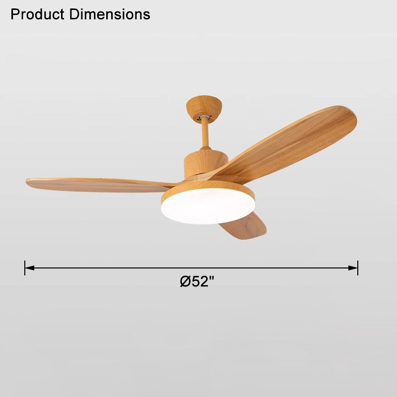 WOMO Ventiladores de techo con luz con 3 Aspas de Madera - WM5090