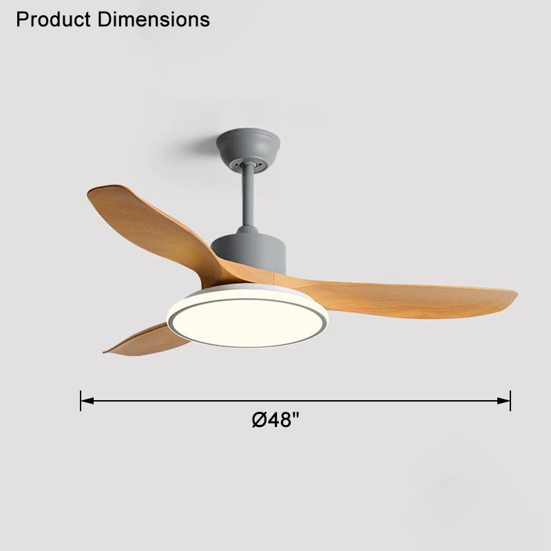 WOMO Ventiladores de techo con luz con 3 Aspas - WM5091