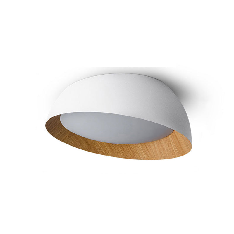 Lámpara de techo empotrada asimétrica WOMO con acabado de vetas de madera - WM1016