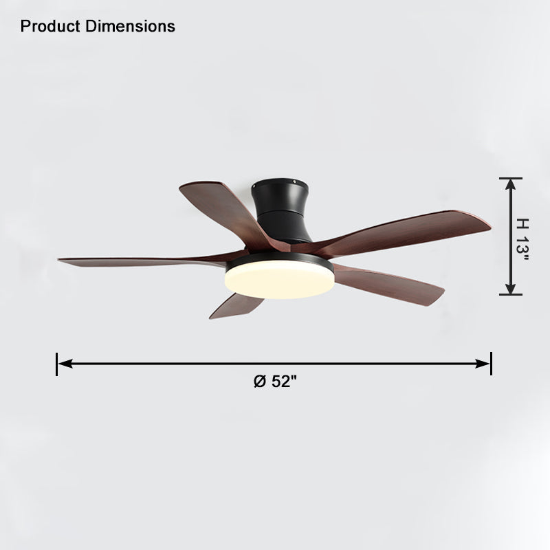 WOMO Ventiladores de techo con luz Moderna con 5 Aspas - WM5126