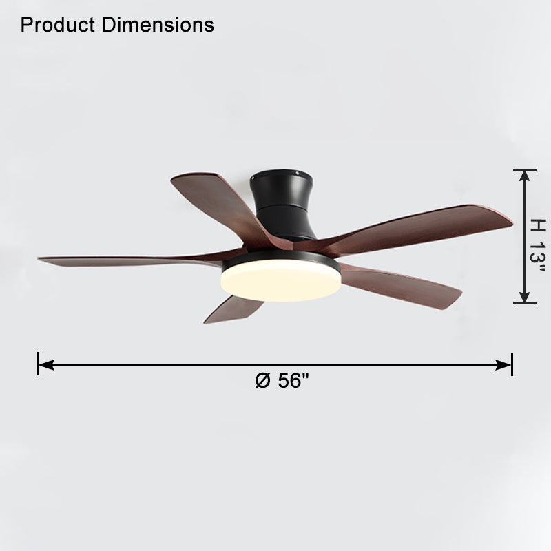 WOMO Ventiladores de techo con luz Moderna con 5 Aspas - WM5126