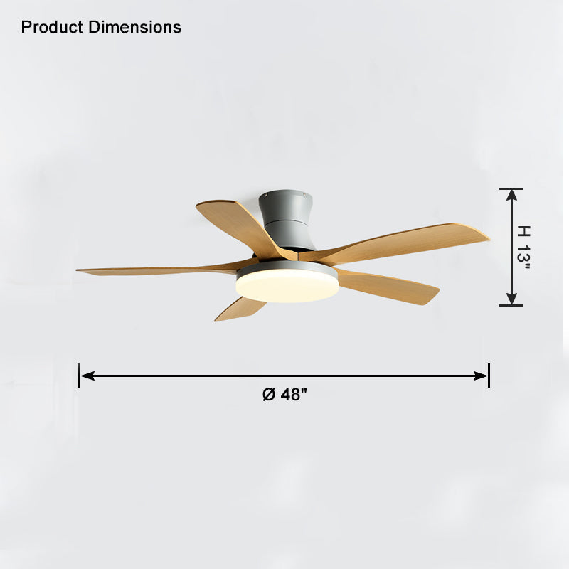 WOMO Ventiladores de techo con luz Moderna con 5 Aspas - WM5126