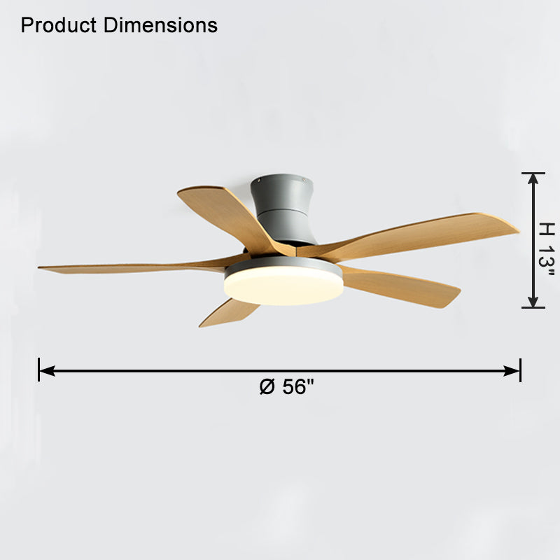 WOMO Ventiladores de techo con luz Moderna con 5 Aspas - WM5126