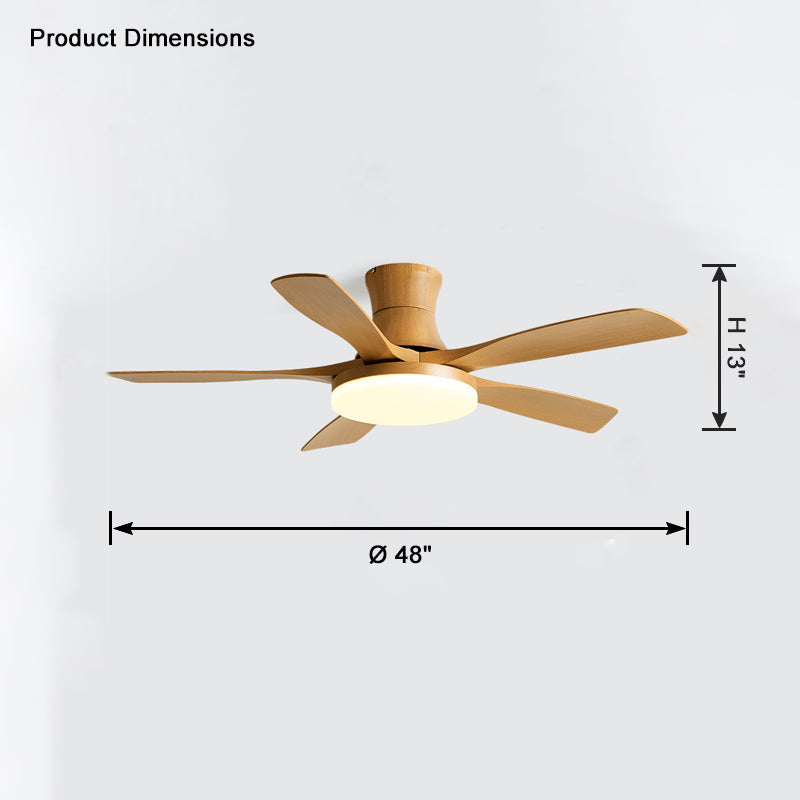 WOMO Ventiladores de techo con luz Moderna con 5 Aspas - WM5126