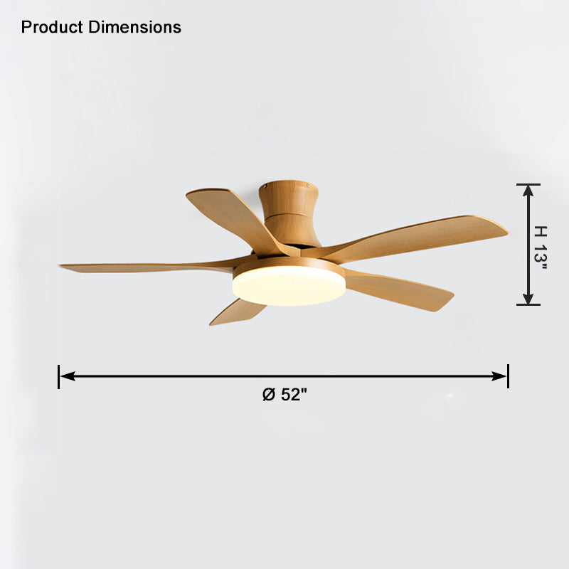 WOMO Ventiladores de techo con luz Moderna con 5 Aspas - WM5126