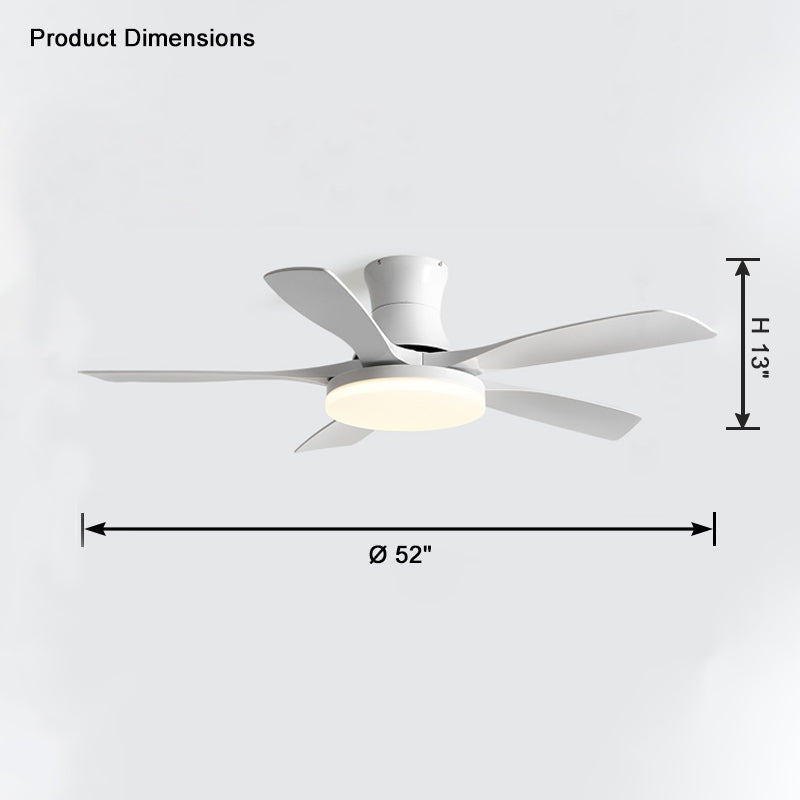 WOMO Ventiladores de techo con luz Moderna con 5 Aspas - WM5126