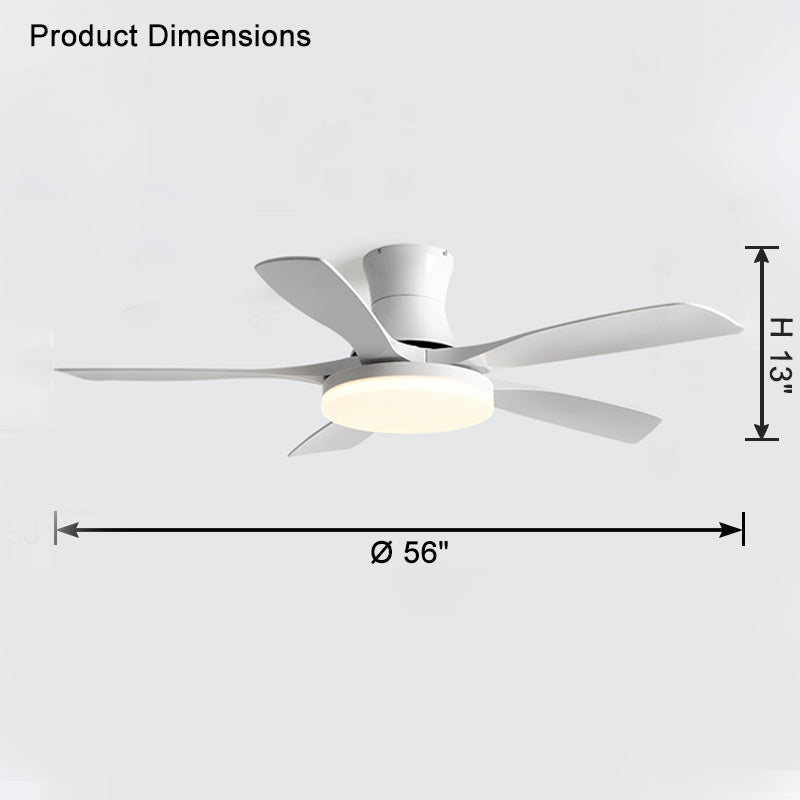 WOMO Ventiladores de techo con luz Moderna con 5 Aspas - WM5126