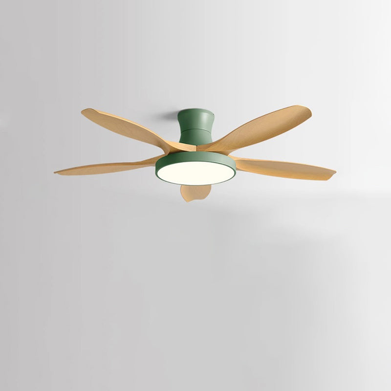 WOMO Large Scandinavian Flush Mount Ceiling Fans with Light - WM5130