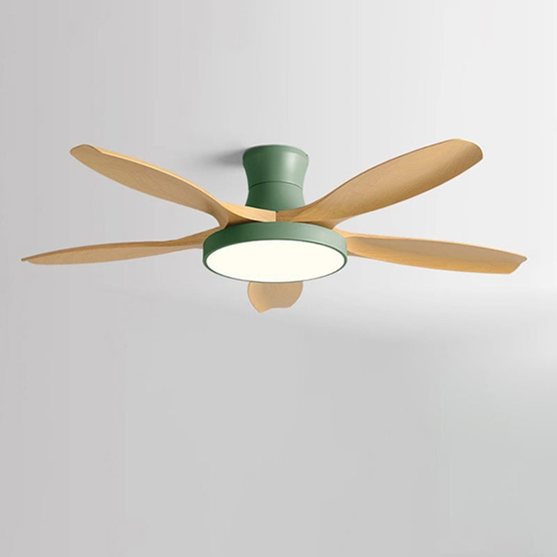 WOMO Large Scandinavian Flush Mount Ceiling Fans with Light - WM5130