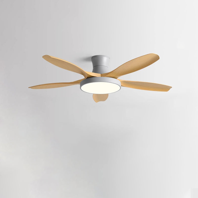 WOMO Large Scandinavian Flush Mount Ceiling Fans with Light - WM5130