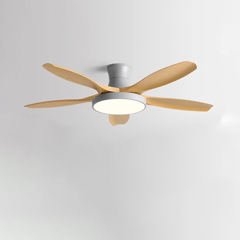 WOMO Large Scandinavian Flush Mount Ceiling Fans with Light - WM5130