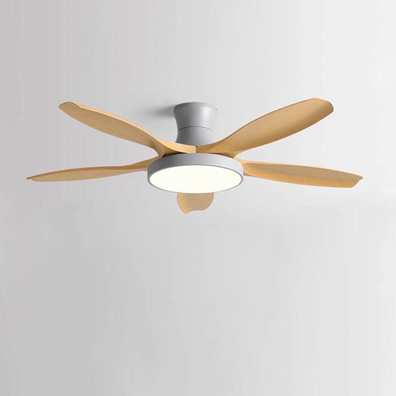 WOMO Large Scandinavian Flush Mount Ceiling Fans with Light - WM5130