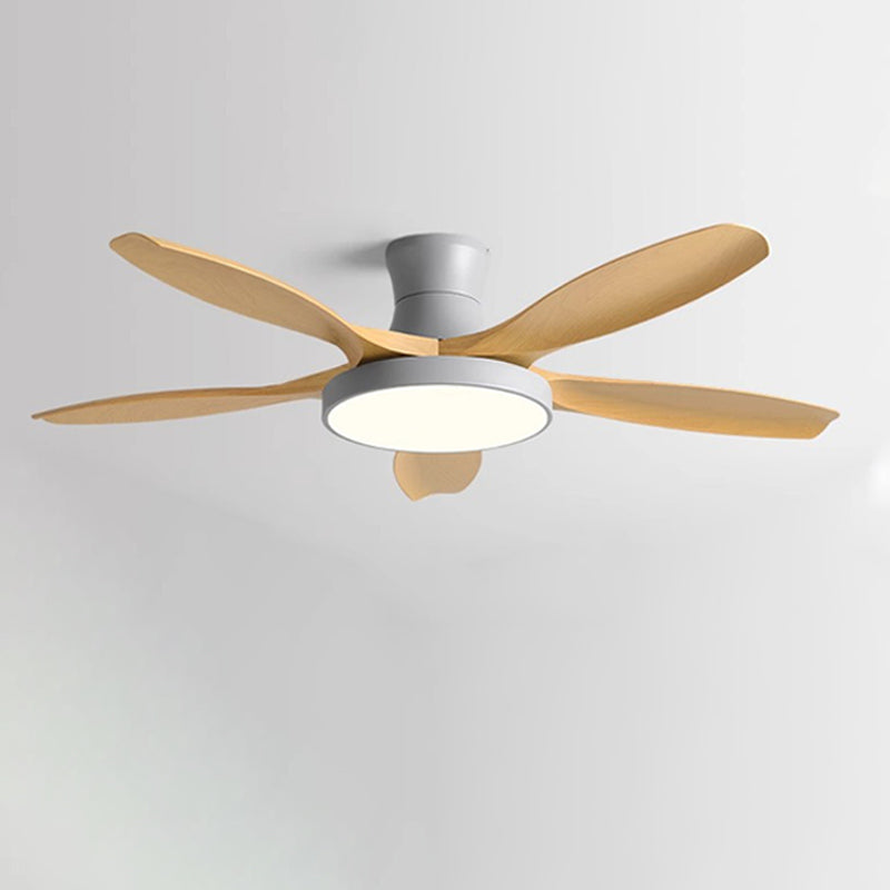 WOMO Large Scandinavian Flush Mount Ceiling Fans with Light - WM5130