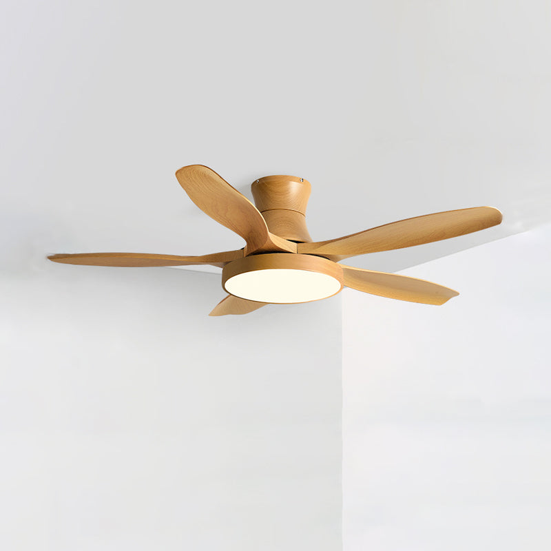 WOMO Large Scandinavian Flush Mount Ceiling Fans with Light - WM5130