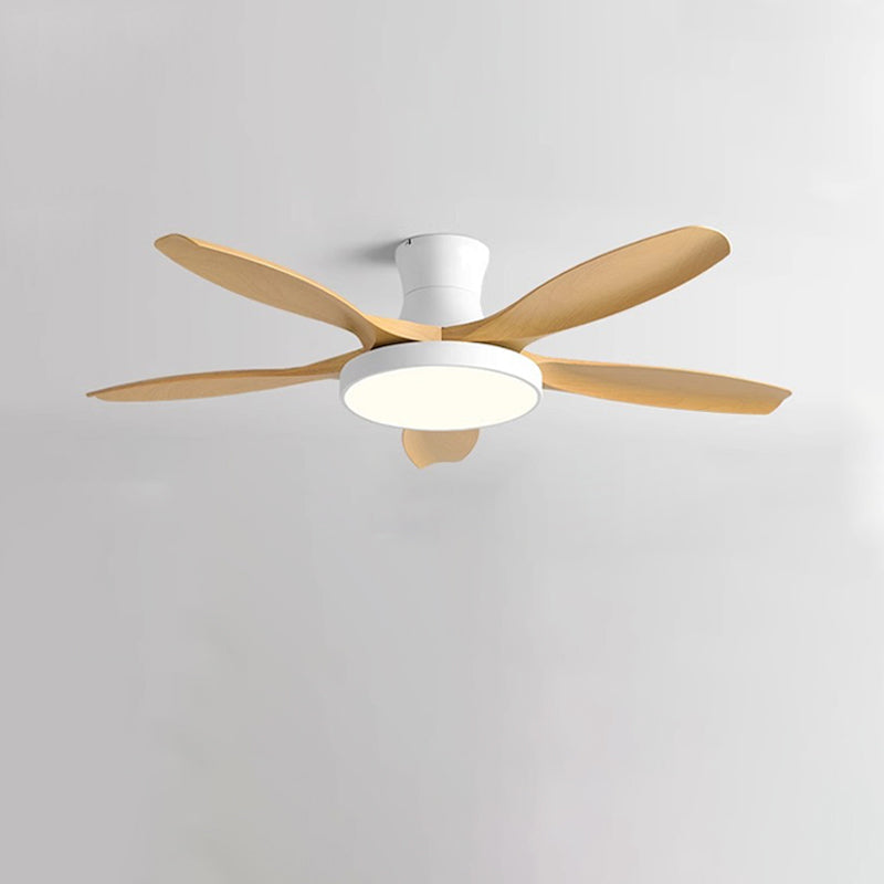 WOMO Large Scandinavian Flush Mount Ceiling Fans with Light - WM5130