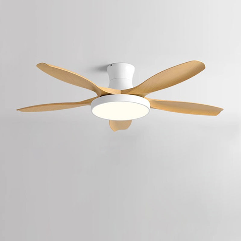 WOMO Large Scandinavian Flush Mount Ceiling Fans with Light - WM5130