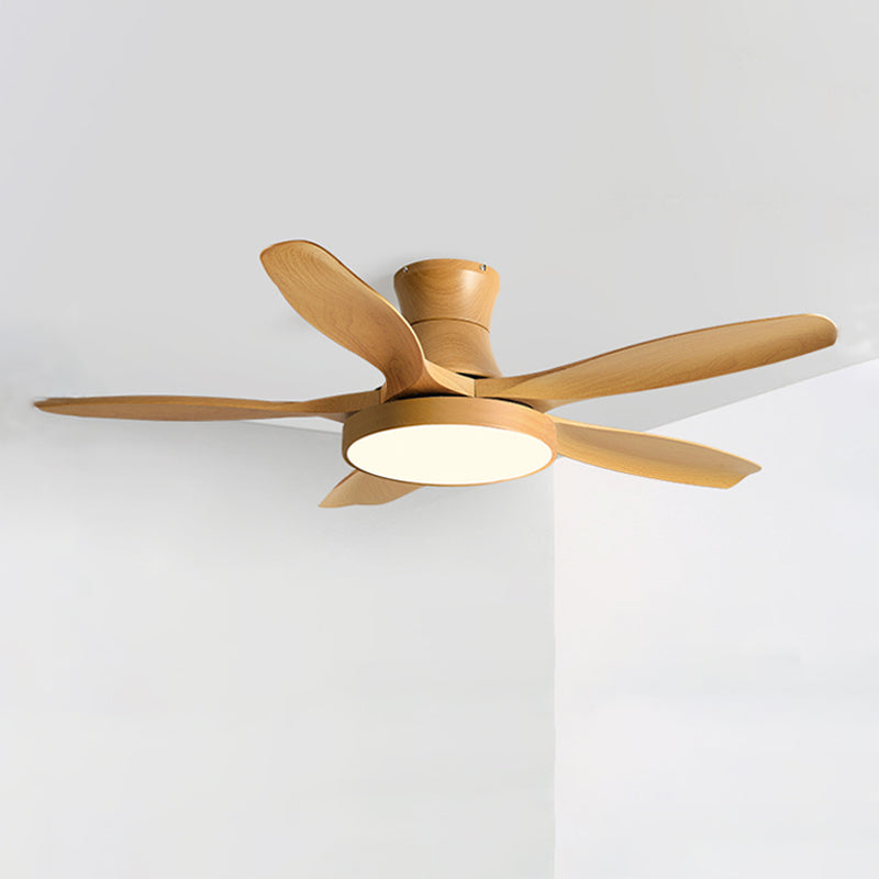 WOMO Large Scandinavian Flush Mount Ceiling Fans with Light - WM5130