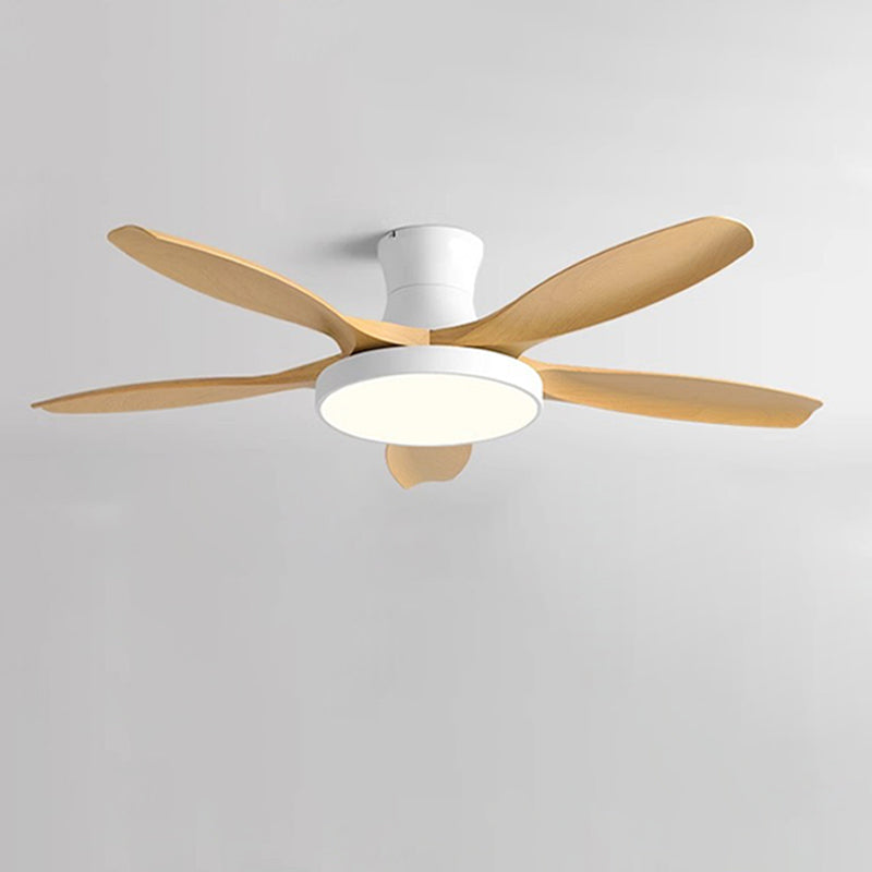WOMO Large Scandinavian Flush Mount Ceiling Fans with Light - WM5130