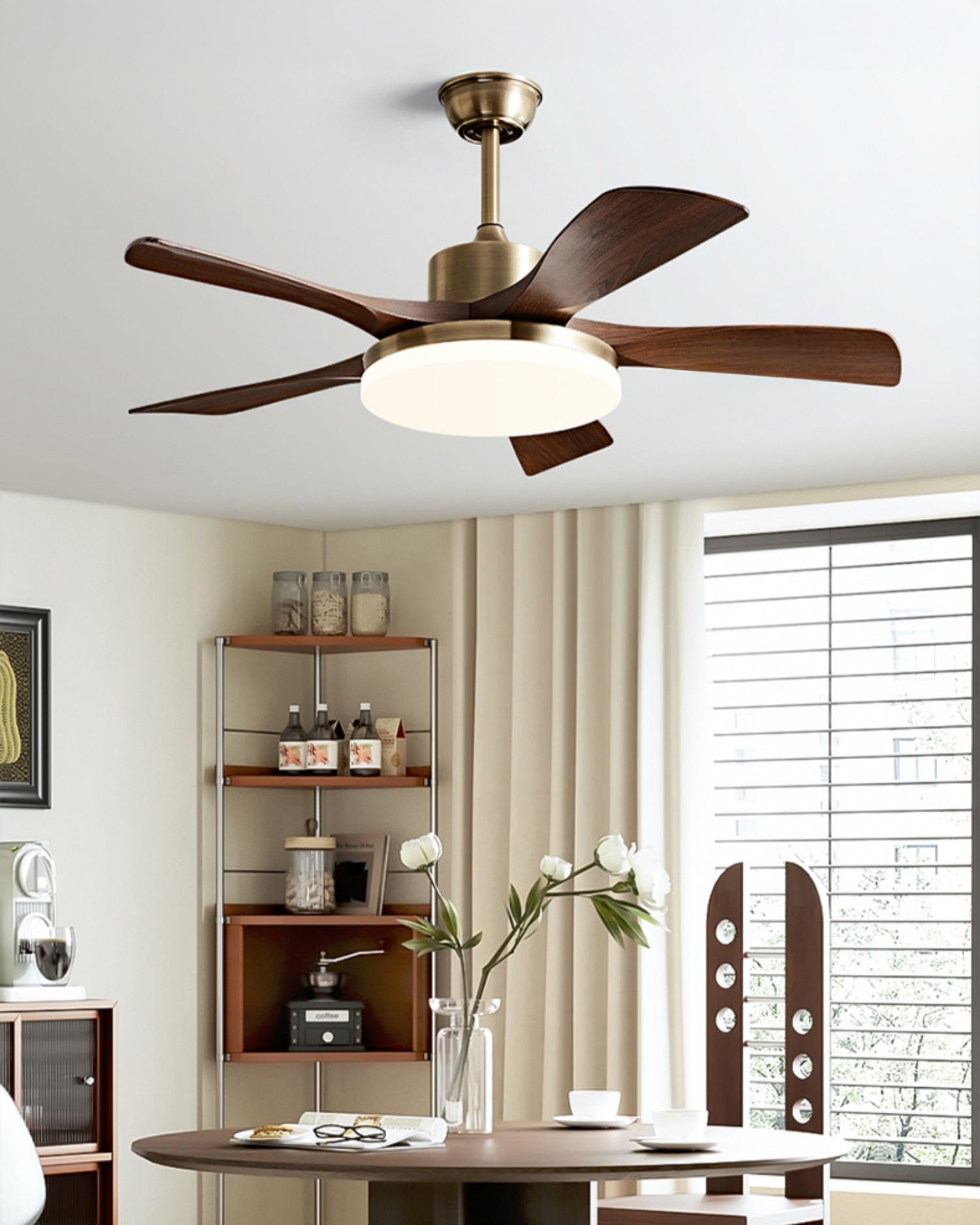WOMO Ventiladores de techo con luz Bronce Antiguo - WM5183b