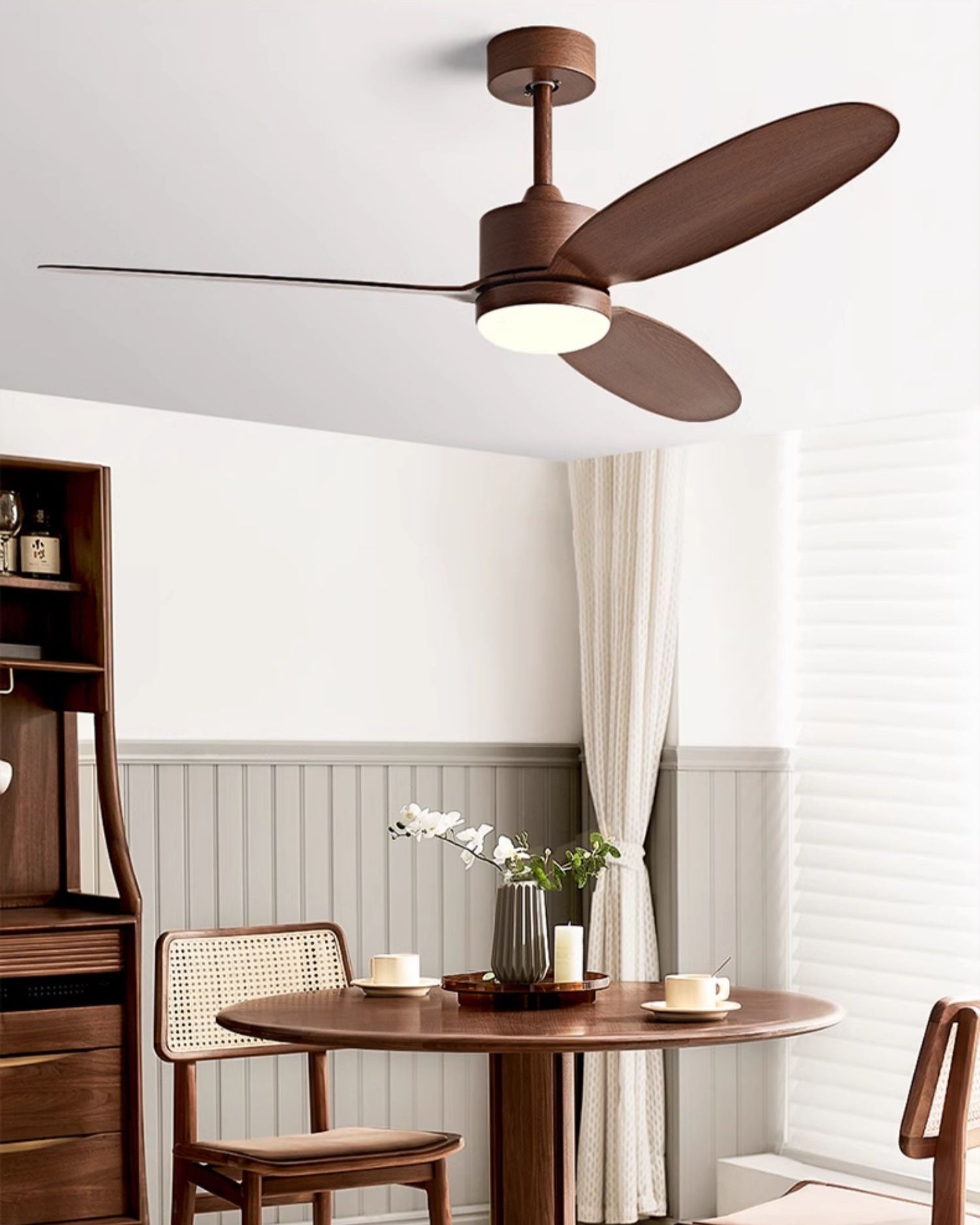 WOMO Ventiladores de techo con luz con 3 Aspas - WM5184