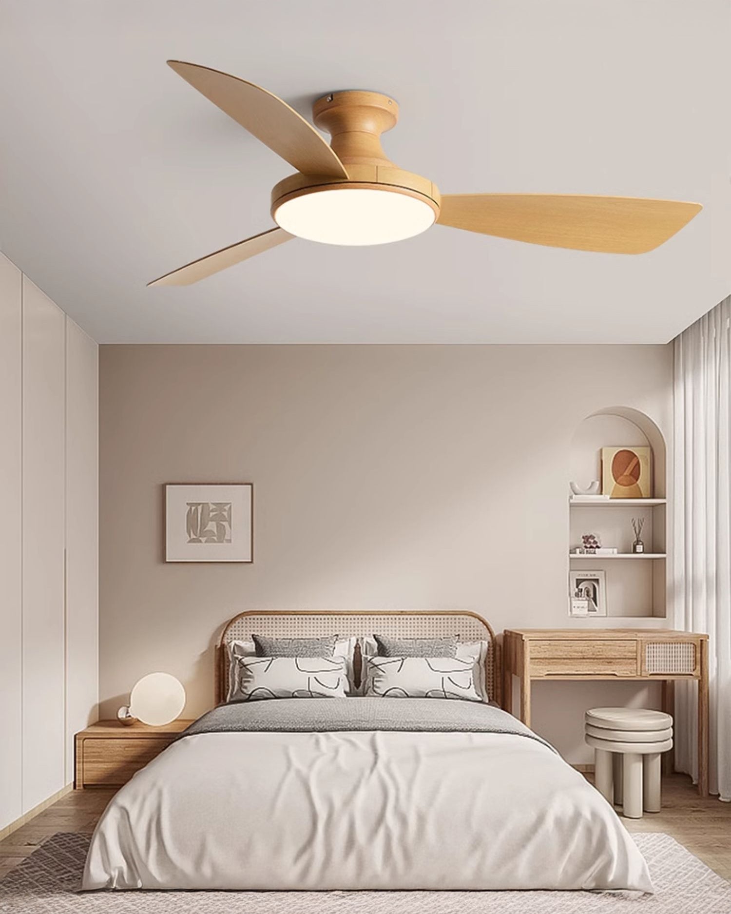 WOMO Ventiladores de techo con luz Moderna Perfil Bajo - WM5190