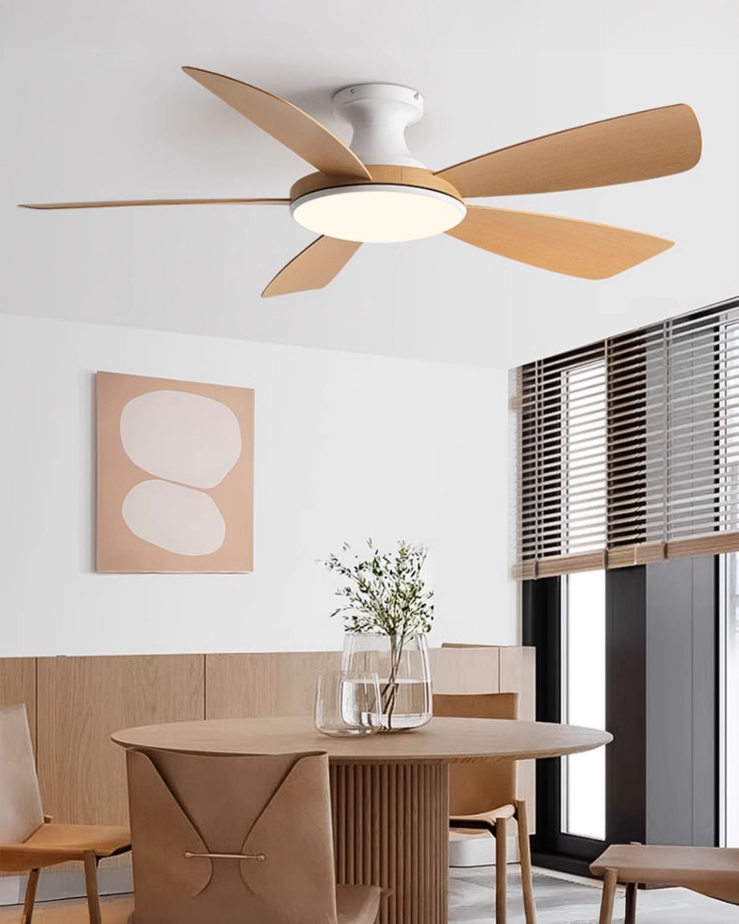 WOMO Ventiladores de techo con luz Moderna Perfil Bajo - WM5190