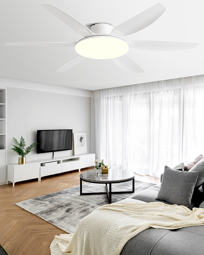 Ventilador de techo WOMO de 6 aspas de perfil bajo con luz brillante - WM5191