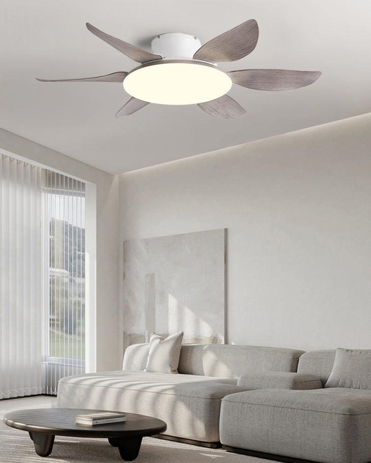 Ventilador de techo WOMO de 6 aspas de perfil bajo con luz brillante - WM5191