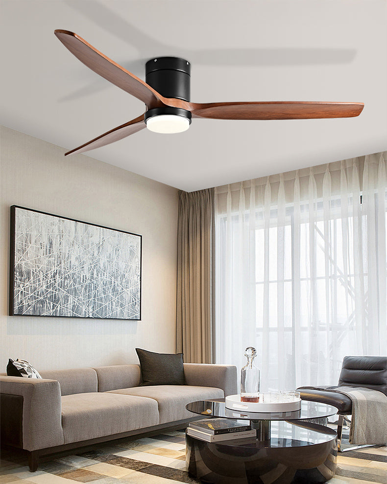 Ventilador de techo WOMO de 3 aspas de perfil bajo con lámpara - WM5193