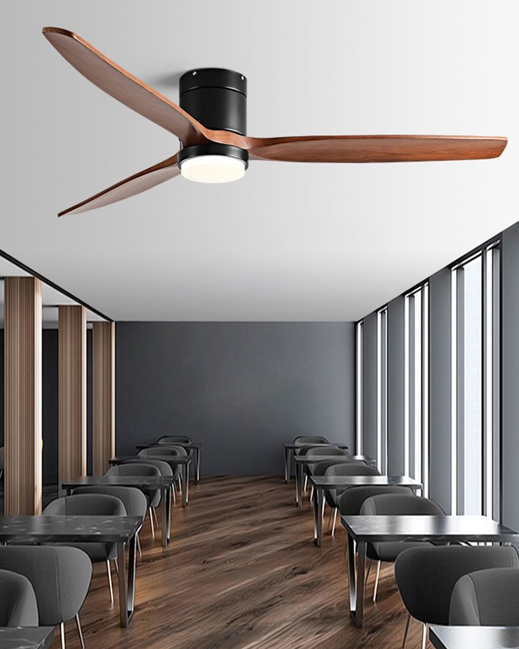 Ventilador de techo WOMO de 3 aspas de perfil bajo con lámpara - WM5193