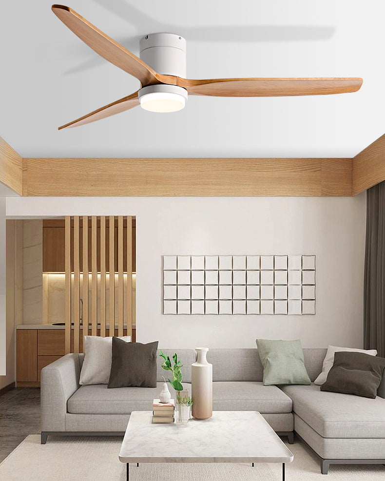 Ventilador de techo WOMO de 3 aspas de perfil bajo con lámpara - WM5193