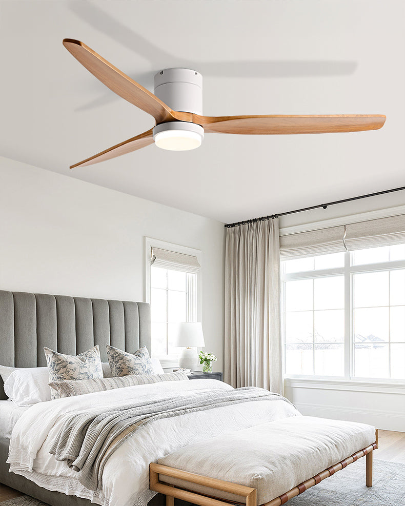 Ventilador de techo WOMO de 3 aspas de perfil bajo con lámpara - WM5193