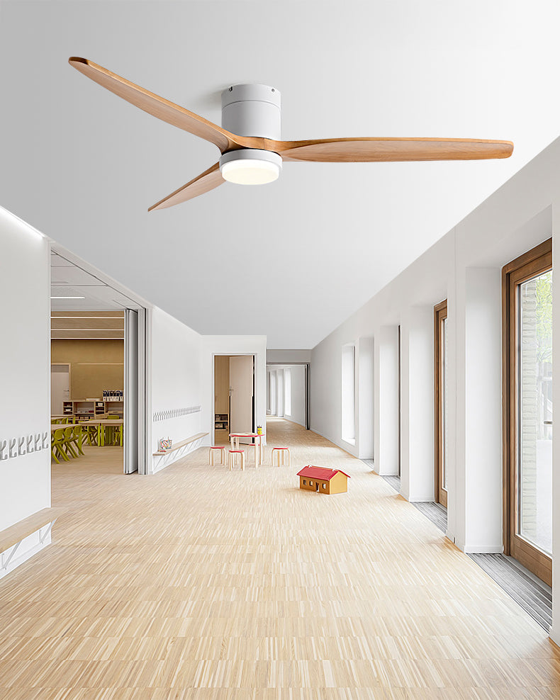 Ventilador de techo WOMO de 3 aspas de perfil bajo con lámpara - WM5193
