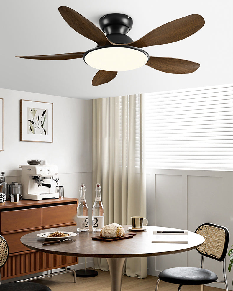 Ventilador de techo WOMO de 5 aspas de perfil bajo con lámpara - WM5194