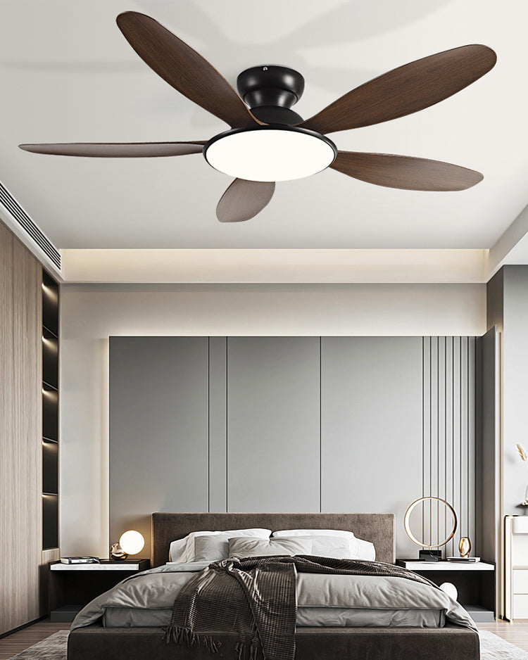 Ventilador de techo WOMO de 5 aspas de perfil bajo con lámpara - WM5194
