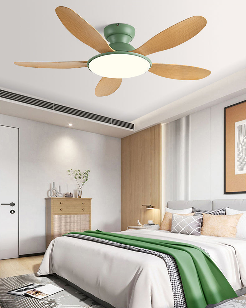 Ventilador de techo WOMO de 5 aspas de perfil bajo con lámpara - WM5194