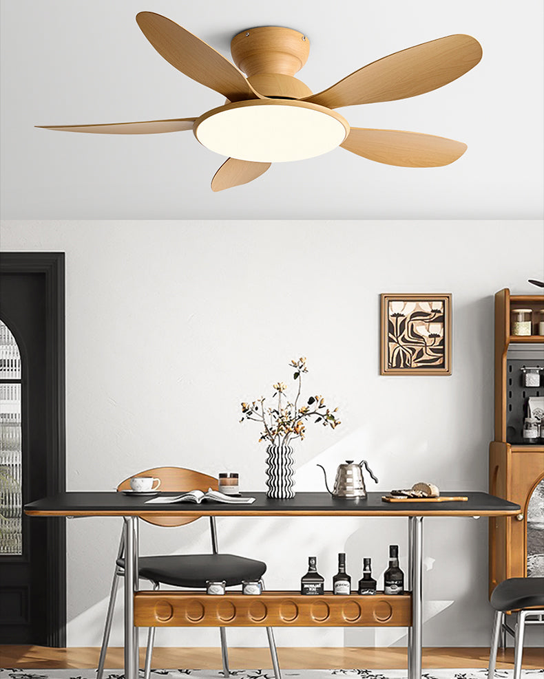 Ventilador de techo WOMO de 5 aspas de perfil bajo con lámpara - WM5194