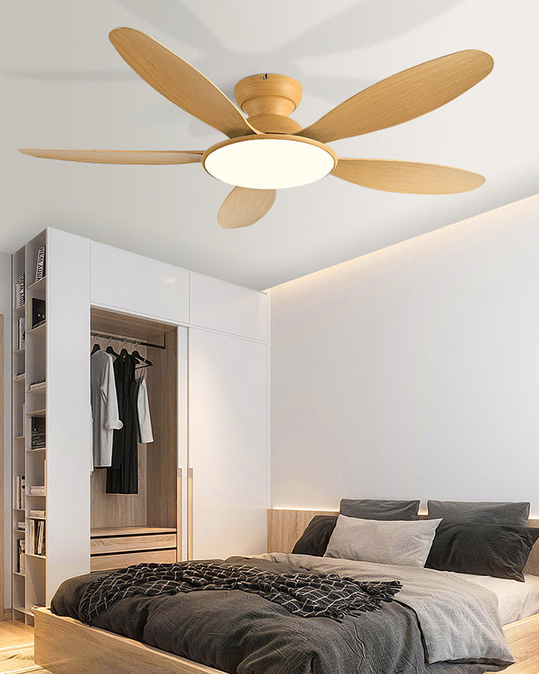 Ventilador de techo WOMO de 5 aspas de perfil bajo con lámpara - WM5194