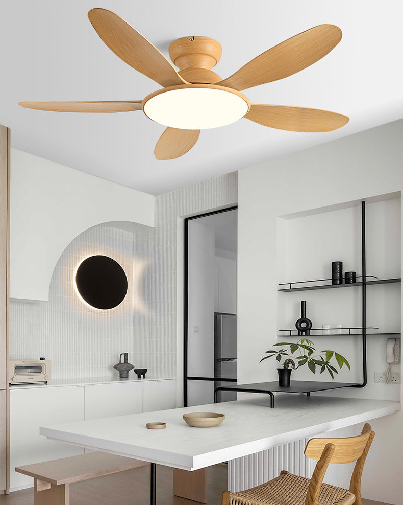 Ventilador de techo WOMO de 5 aspas de perfil bajo con lámpara - WM5194