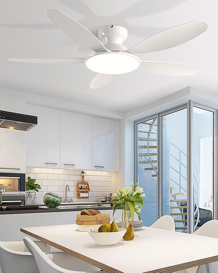 Ventilador de techo WOMO de 5 aspas de perfil bajo con lámpara - WM5194