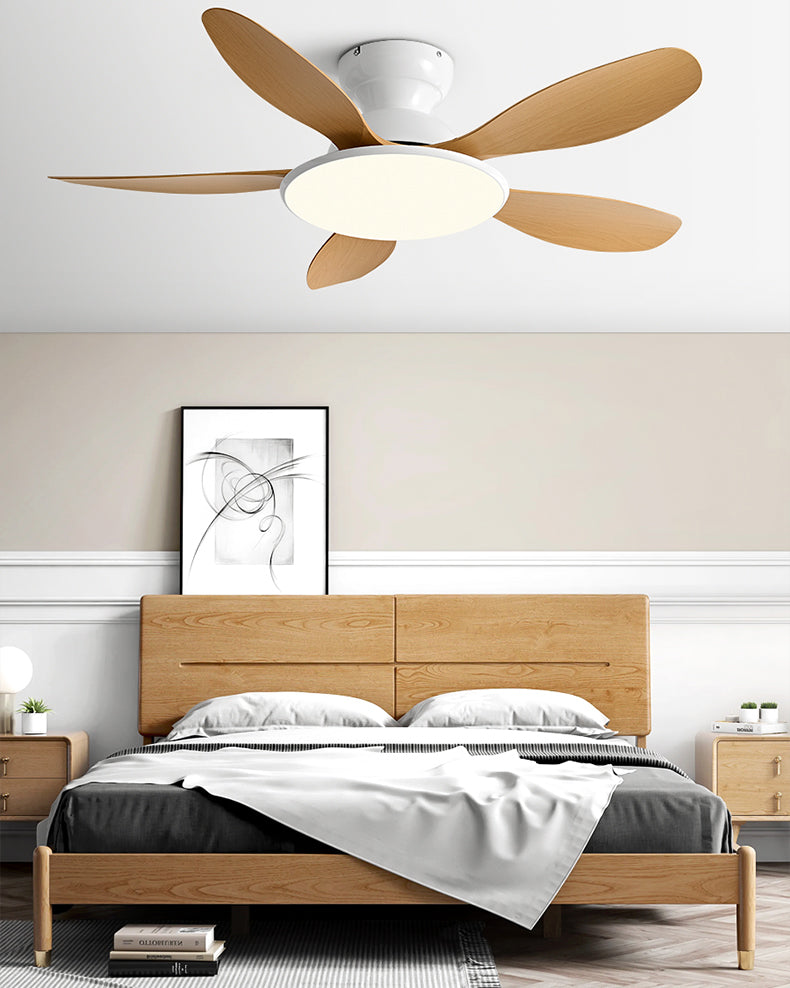 Ventilador de techo WOMO de 5 aspas de perfil bajo con lámpara - WM5194