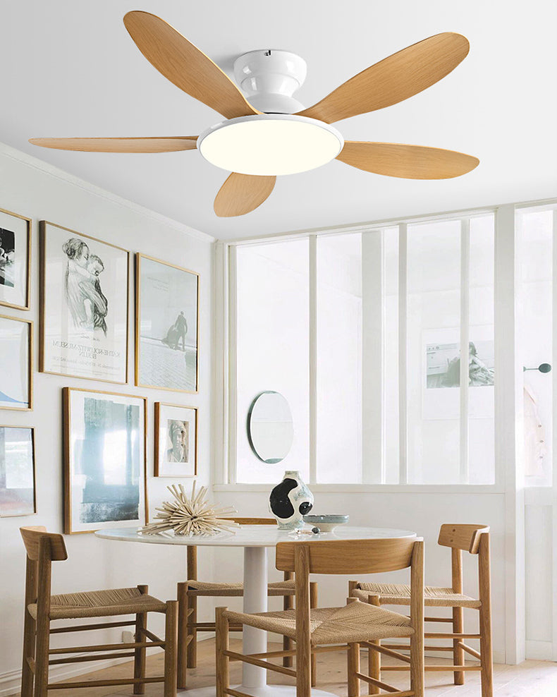 Ventilador de techo WOMO de 5 aspas de perfil bajo con lámpara - WM5194