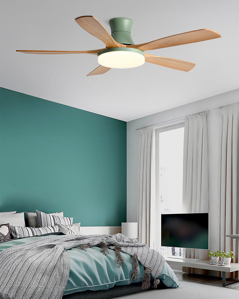 Ventilador de techo con lámpara de perfil bajo WOMO moderno - WM5198