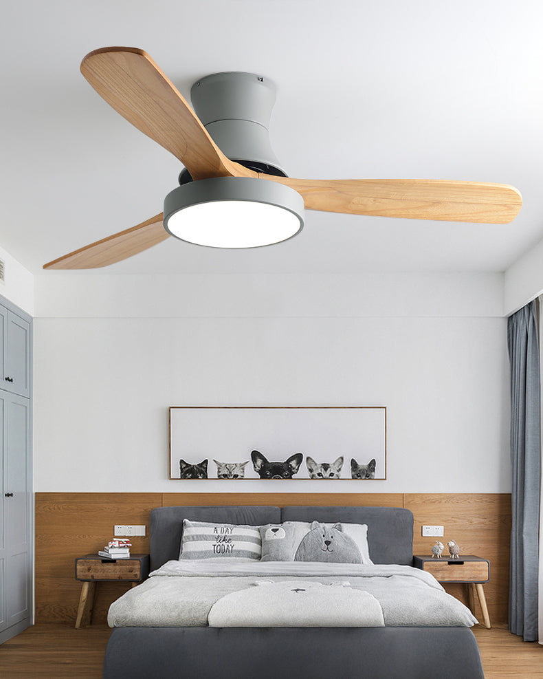 Ventilador de techo con lámpara de perfil bajo WOMO moderno - WM5198