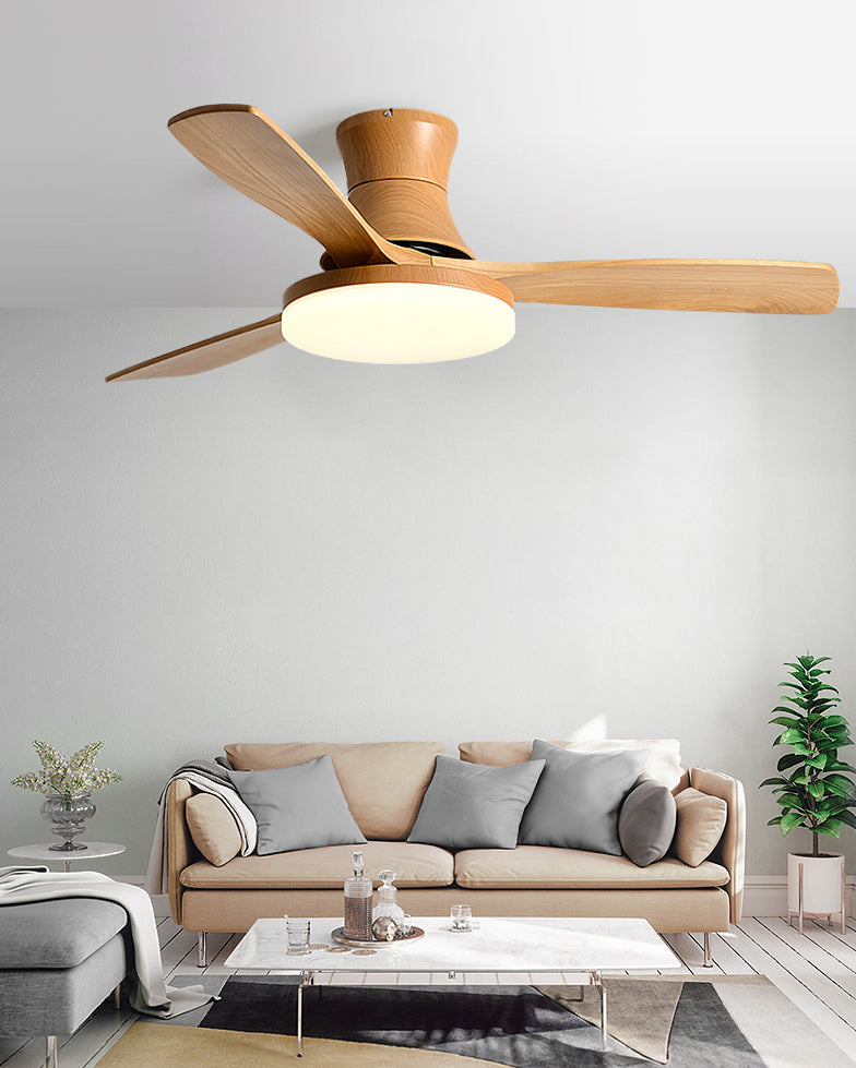 Ventilador de techo con lámpara de perfil bajo WOMO moderno - WM5198